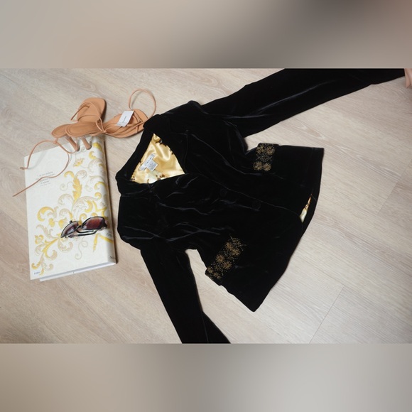 WD•NY velvet super soft Braided blazer jacket 8 - Picture 4 of 7